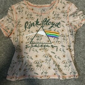 Pink Floyd floral baby tee 
Brand: Goodie two sleeves
Size: Large